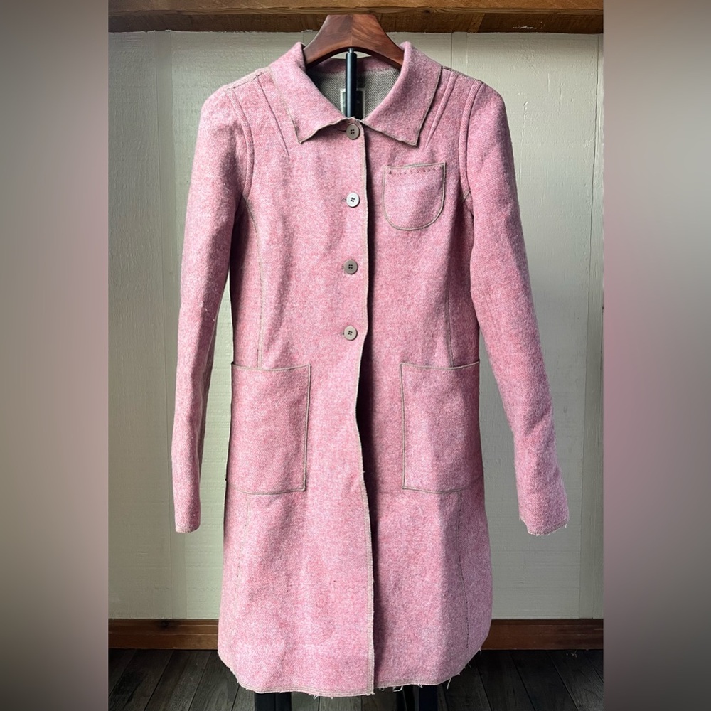 Burning Touch Women's Pink Wool Coat